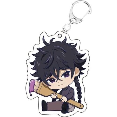 Haikyuu!! Karasuno High Keychain Hinata Shouyo Tobio Kageyama Nishinoya Yuu Daichi Sawamura Key Chain Anime Figure Key Holder