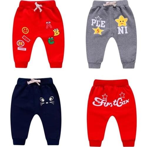 Boys trousers childrens trousers spring and autumn models cotton female baby pants autumn baby casual pants