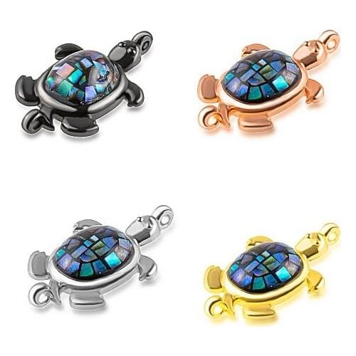 12*20mm tortoise shell crystal micro pave cz zircon cubic zirconia beads copper silver gold plated bracelet accessories xfv22