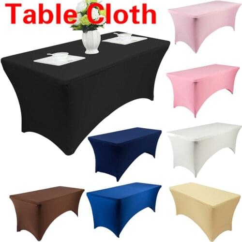 Elastic Table Cover Outdoor Wedding Events Rectangular Elastic Table Cloth Black and White Bar Counter Cocktail Table Cover