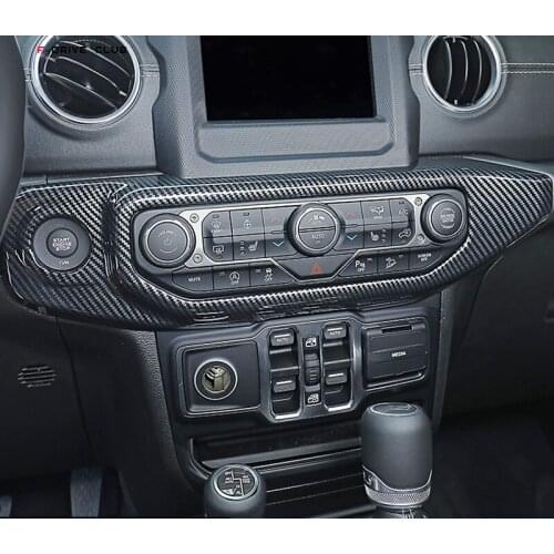 Center console Air conditioning control panel Decorative stickers For Jeep 18-21 Wrangler JL car interior accessories