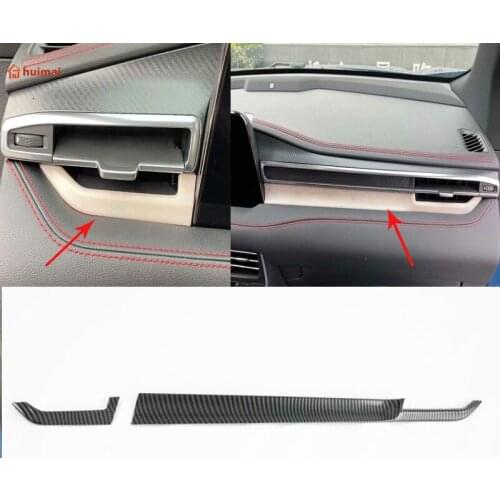 For Ford Edge Plus 2021 LHD ABS carbonfiber Central Control Trim Strip Sequins Interior Modification Car Accessories
