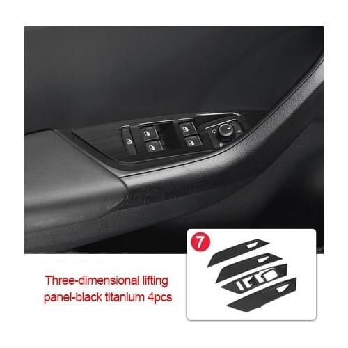 For Skoda Kodiaq ABS chrome Three-dimensional lifting panel-black silver titanium 4pcs