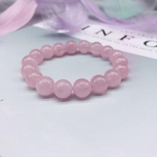 Stretch Bracelet Elastic Cord Gem Natural Stone Pink Jewelry Pulseras Rhodochrosite Beads Quartz 4mm 6mm 8mm 10mm 12mm