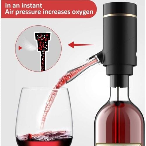 Electric Wine Aerator Pourer Multi-Smart Automatic Filter Wine Dispenser One-Press Wine Oxidizer On/Off Aeration