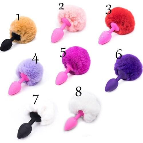 Fetish 8 Color Rabbit Tail Anal Plug Sex Toys For Women Men Gay Adult Funny Tools Sexo Erotic Butt Vaginal Dildo