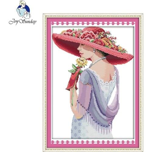 Joy sunday figure style Beauty woman house ornament handmade cross stitch kits embroidery dmc for cotton fabric