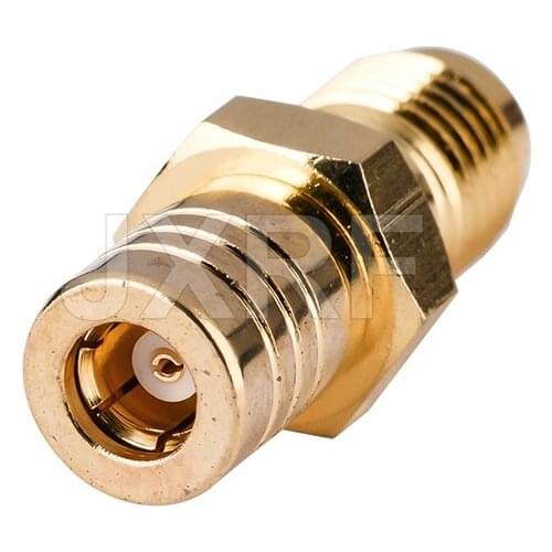 JXRF Coaxial Coax Adapter SMA Female Jack to SMB Female Jack Straight Gilded SMB to SMA Connector