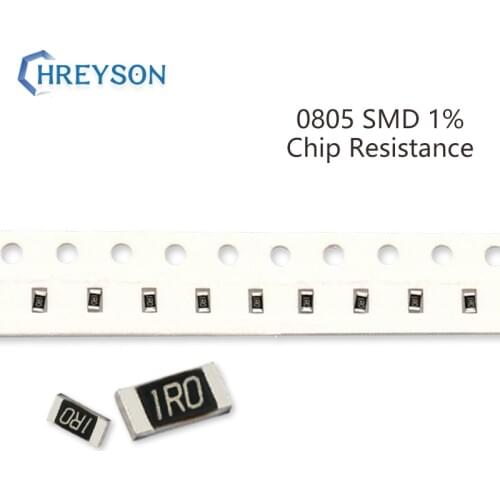 100Pcs 0805 SMD Resistor Kit 1% Tolerance 30.1K-22M 39K 48.7K 88.7K 210K 715K 5.1M 10 Ohm Electronic Components DIY Assorted Set