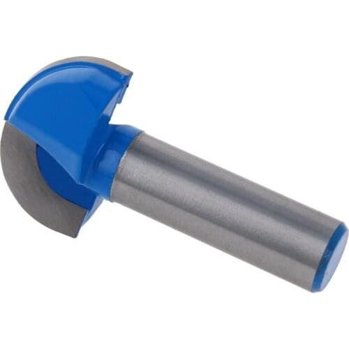 1pc/2pcs 1/4" 1/2" Shank Dia Corner Rounding End Mills 9.52~31.7mm Cutting Dia Cemented Carbide Round Bottom Knife Router Bit