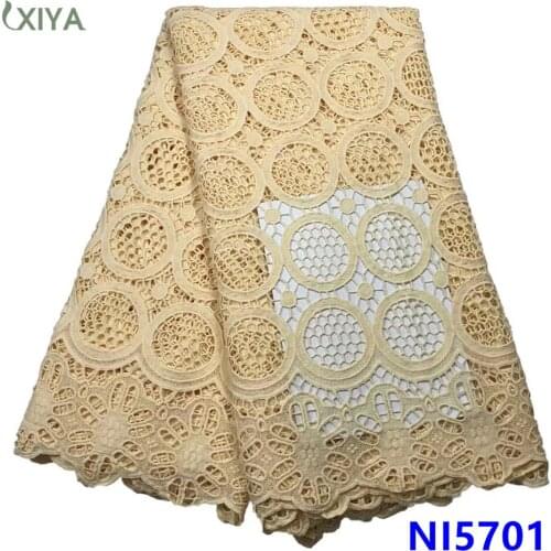 New Milk Silk Lace Fabric Nigerian Mesh Lace Fabric High Quality African Milk Fiber Tissue Lace for Wedding Party NI5701