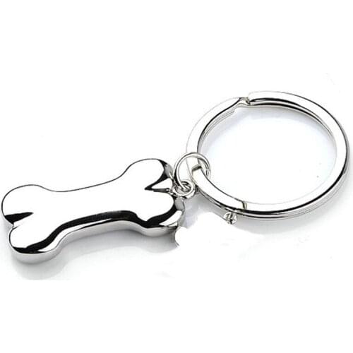 NEW!!!Creativity Bone Keychain , Hot Sale 30mm Ring Creative Gift Keychain ,40x20x4mm Bone Pendant