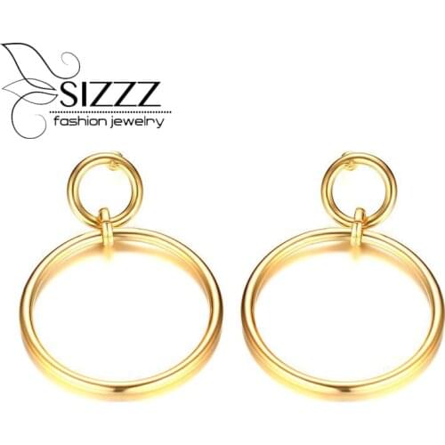 SIZZZ New listing geometric earrings trendy version of the temperament jewelry drop earrings for women