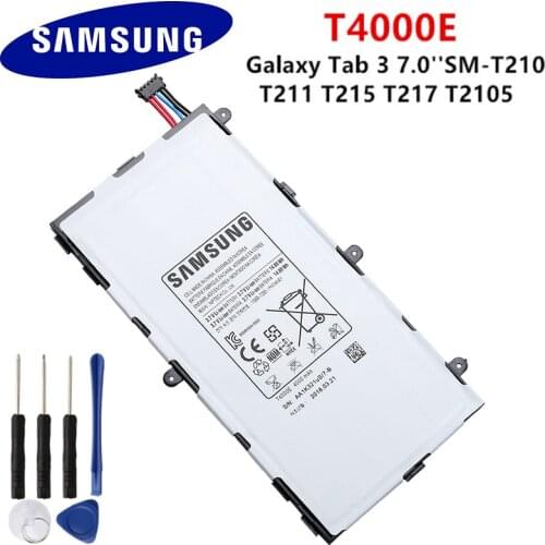 New Tables Battery T4000E For Samsung Galaxy Tab 3 7.0 T210 T211 SM T215 GT P3200 P3210 Replacement Batteries Tablet +Free Tools