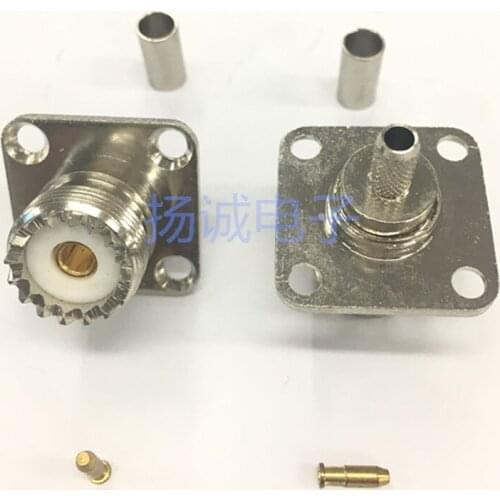 All Copper High Frequency Connector SL16KF-3 Crimping SL16 Female Square Plate External Thread Inner Hole-3