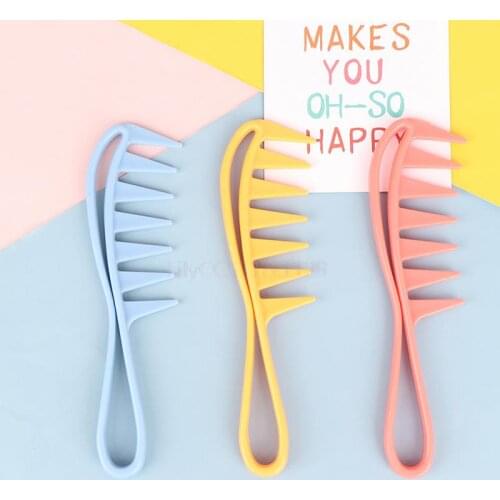 1Pcs Wide Tooth Shark Comb Detangler Curly Hair Salon Hairdressing Massage Comb