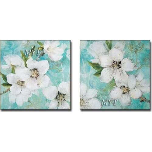 Unframed Hand-painted High Quality Abstract Flower Oil Painting on Canvas Rich Colors Abstract Oil Painting for Wall Decor