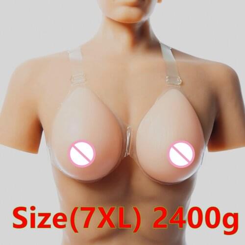 Silicone Breast 2400g/pair Realistic Breast Forms Artificial Fake Breast Crossdresser Drag Queen Shemale Transgender Boobs
