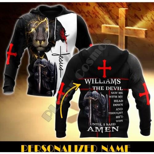 PLstar Cosmos NewFashion Christian Bible Faith Jesus God Lion Retro Art Streetwear Tracksuit 3Dprint Men/Women Casual Hoodies 14