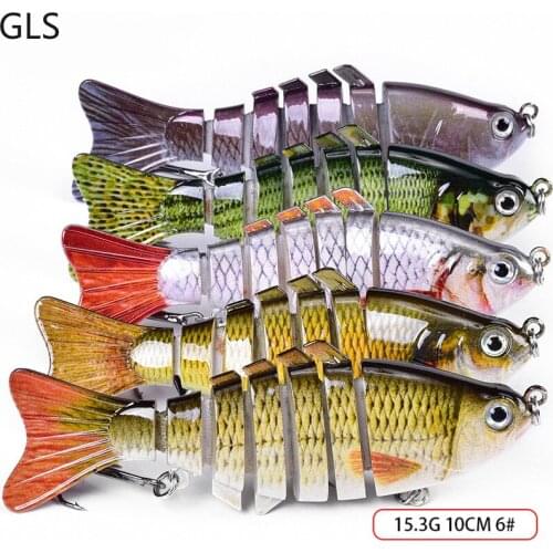 Sinking Wobblers Fishing Lures 10cm 15.3g 7 Segments Swimbait Hard Artificial Bait Pike/Bass Crankbait For Fishing Tackle Lure