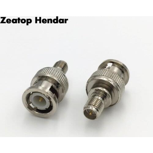 1Pcs Brass BNC Male Jack to RP SMA Female Plug RF Straight Coaxial Adapter Nickel Plated Connector