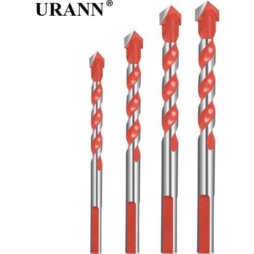 URANN 1pc Multi-Material Tungsten Carbide Drill Bit Set for Porcelain Ceramic Tile Concrete Brick Glass Plastic Masonry and Wood