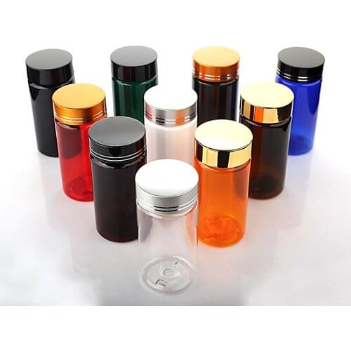 100pcs 80ml White Black Capsule Bottle, Tablets Bottle with Cap, Good Quality Refillable Containers