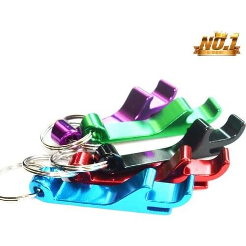 100PCS-High quantity mental customed ring/protable colorful pocket beer bottle opener keychains/mix stock colors