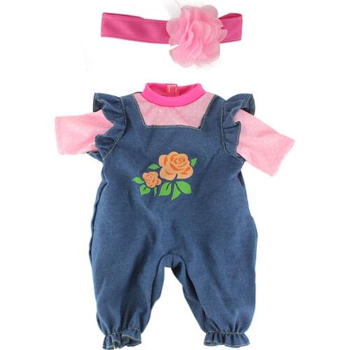 2pcs In 1, Denim Suit Wear For 17 Inch Doll 43cm Doll Clothes