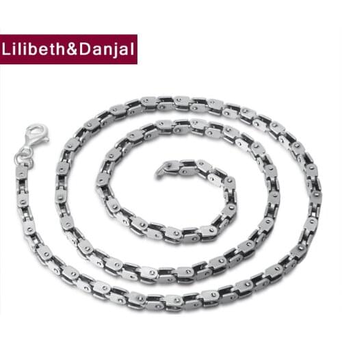 2019 New Creative 4mm Thick Bamboo festival Necklace 100% 925 Sterling silver Women Men Mom Pendant Necklace Fashion Jewelry N54