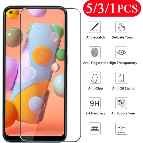 5/3/1Pcs tempered glass for Samsung Galaxy A01 A11 A21 A21S A31 A41 A42 A51 A71S A72 A91 phone screen protector protective film