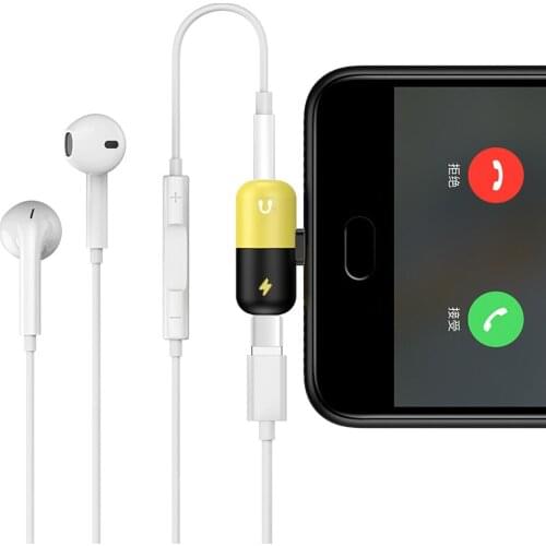 Urock Type C To 3.5 mm Earphone Jack Adapter Charging Audio Cable Converter USB Type C Splitter Headphone Adapter for Huawei