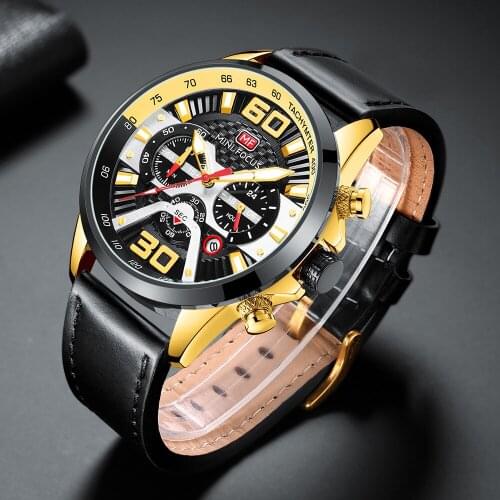 MINI FOCUS Watches Men Top Brand Luxury Chronograph Watches Fashion Stainless Steel/ Leather Strap Quartz Sports Clock Relogios