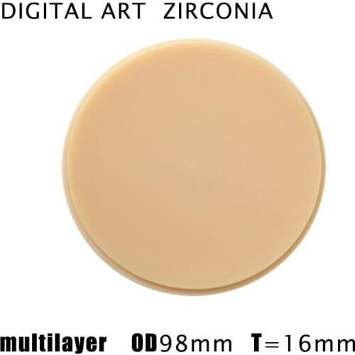 Digitalart Digital Zirkonzahn System Milling Machine Dental multilayerPMMA Disks thickness PMMAML98mm12mmA1-D4