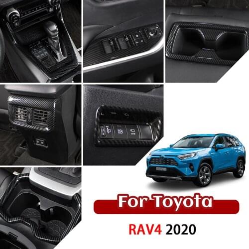 For Toyota RAV4 Carbon fiber pattern Central Control Interior Decoration Decorative Strip Automotive Accessories Modified Part