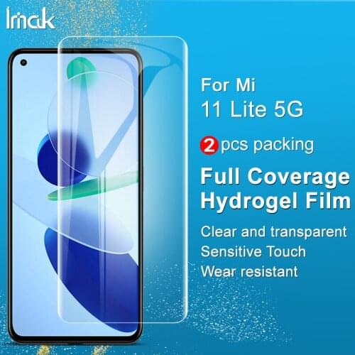 For Xiaomi Mi 11 Lite Screen Protector IMAK Full Coverage Protective Hydrogel Film for Xiaomi Mi 11 Lite