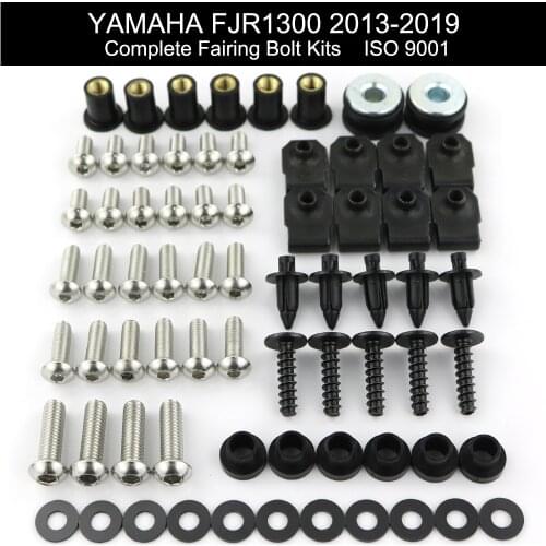 Fit For Yamaha FJR1300 2013-2019 Motor Full Fairing Bolts Kit Bodywork Cowling Screws Speed Nuts Fairing Clips Stainless Steel