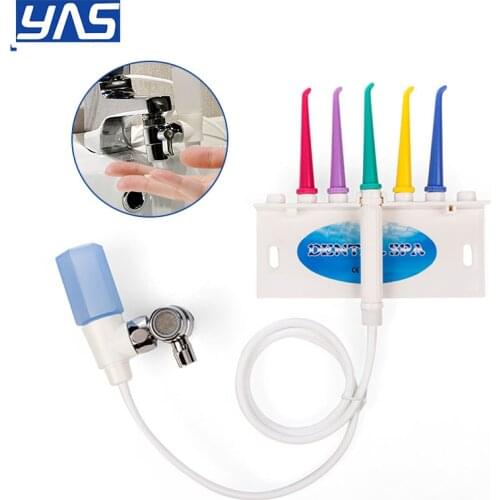 YAS Faucet Water Dental Flosser Oral Irrigator Jet Interdental Brush Tooth SPA Cleaner Teeth Whitening Toothbrush Cleaning DSG