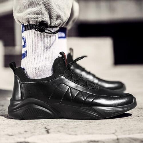 Leather Mens Casual Shoes Light Men Shoes Walking Shoes Plus Size 48 Flexible Autumn Casual