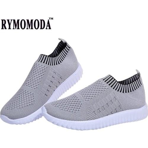 RYMOMODA Woman Vulcanize Shoes LightWeight Breathable Walking Shoes Mesh Sock Sneakers Female Footware Big Size 44 Womens Shoes