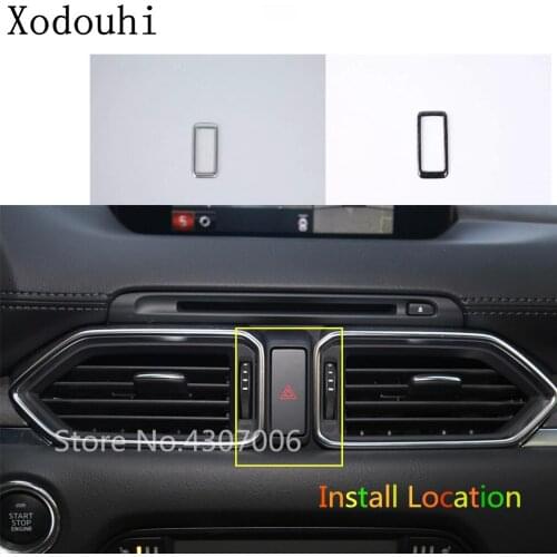 Car Cover Parking Warning Light Outlet Conditioning Vent Air Trim Frame Lamp Molding 1pcs For Mazda CX8 CX-8 2017 2018 2019 2020