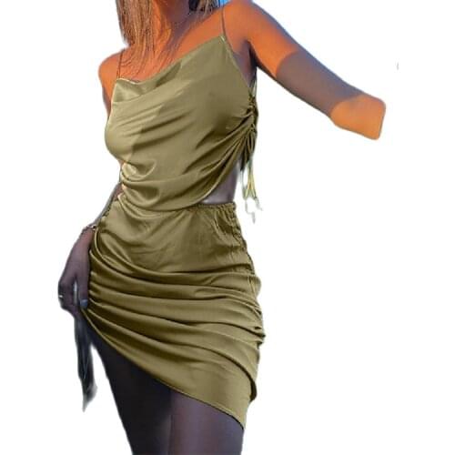 2021 Hot Sale New Ladies Summer Sexy Solid Color Sling Vest Short Skirt Two-Piece Womens Clothing