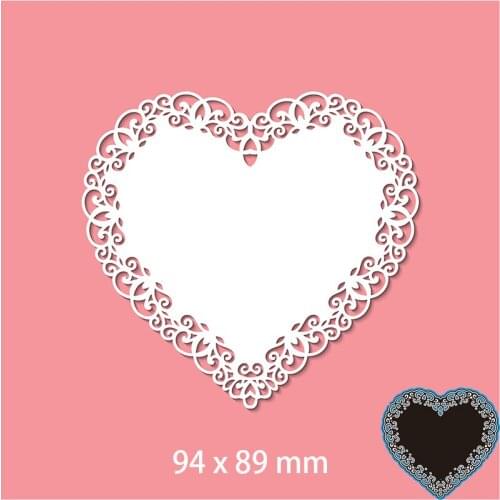 94*89mm Hollow-out Heart Metal cutting Dies Craft Embossing Scrapbooking paper craft Greeting Card