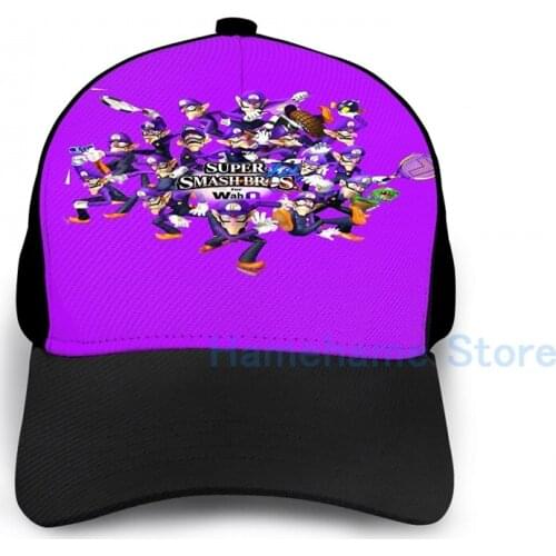Fashion Super WAH Bros. Basketball Cap men women Graphic print black Unisex adult hat