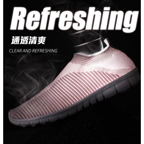 Men Sneakers 2020 Summer Breathable Fly Weave Mesh Shoes Fashion Casual Non-slip Light Women Vulcanized Couples Shoes Size 35-47