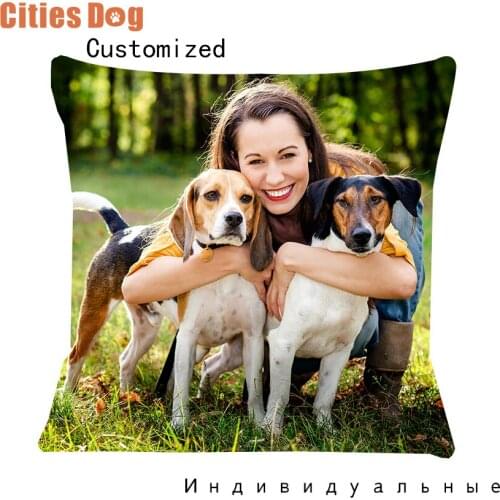 Personalized Pet Dog Photos Customized Pillow Case Home Decoration christmas Family Gift Children Kid Bedroom Cushion Covers