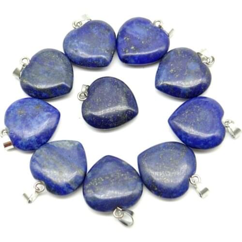 Wholesale 50pcs natural Gold sand stone lapis lazuli malachite heart pendant for DIY jewelry making necklace pendants 20mm