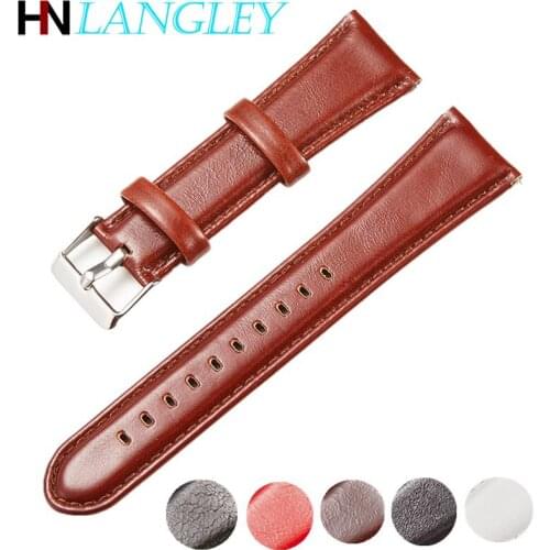 Genuine Leather Watch Band For Samsung Galaxy Watch 42mm 46mm Active Strap For Huawei Watch GT Amazfit 18/20/22/24 mm Size Band