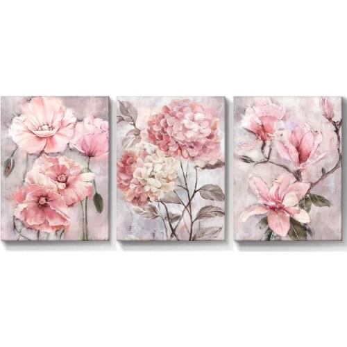 Modern Pink Flower Lily Peony Diamond embroidery Sale 5d diy diamond painting full Square Round drill mosaic picture 3 piece