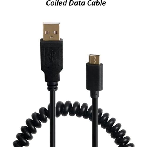 Coiled data cable for wire Mechanical Keyboard with type-C to USB port for kit DIY poker 2 xd64 xd75 xd96 mobile phone